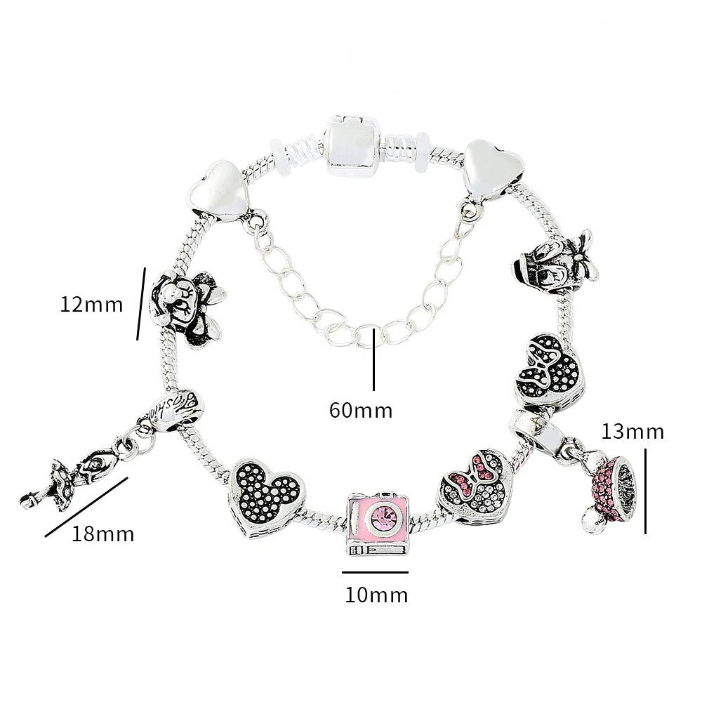 PULSEIRA PANDORA COM BERLOQUES CRAVEJADOS PRATA 925 - PUL1535