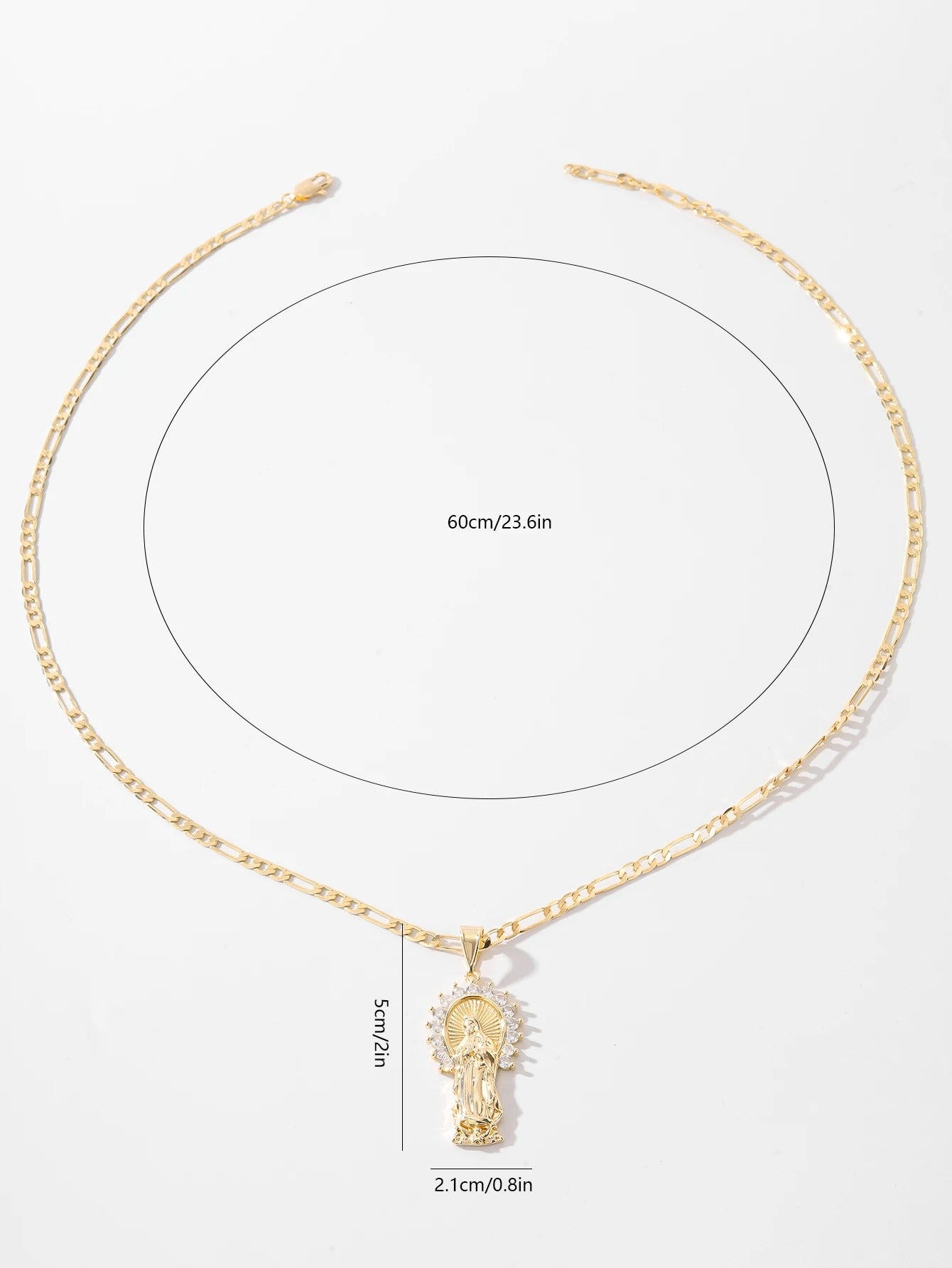COLAR NOSSA SENHORA BANHADO EM OURO 18K - GARGSI548