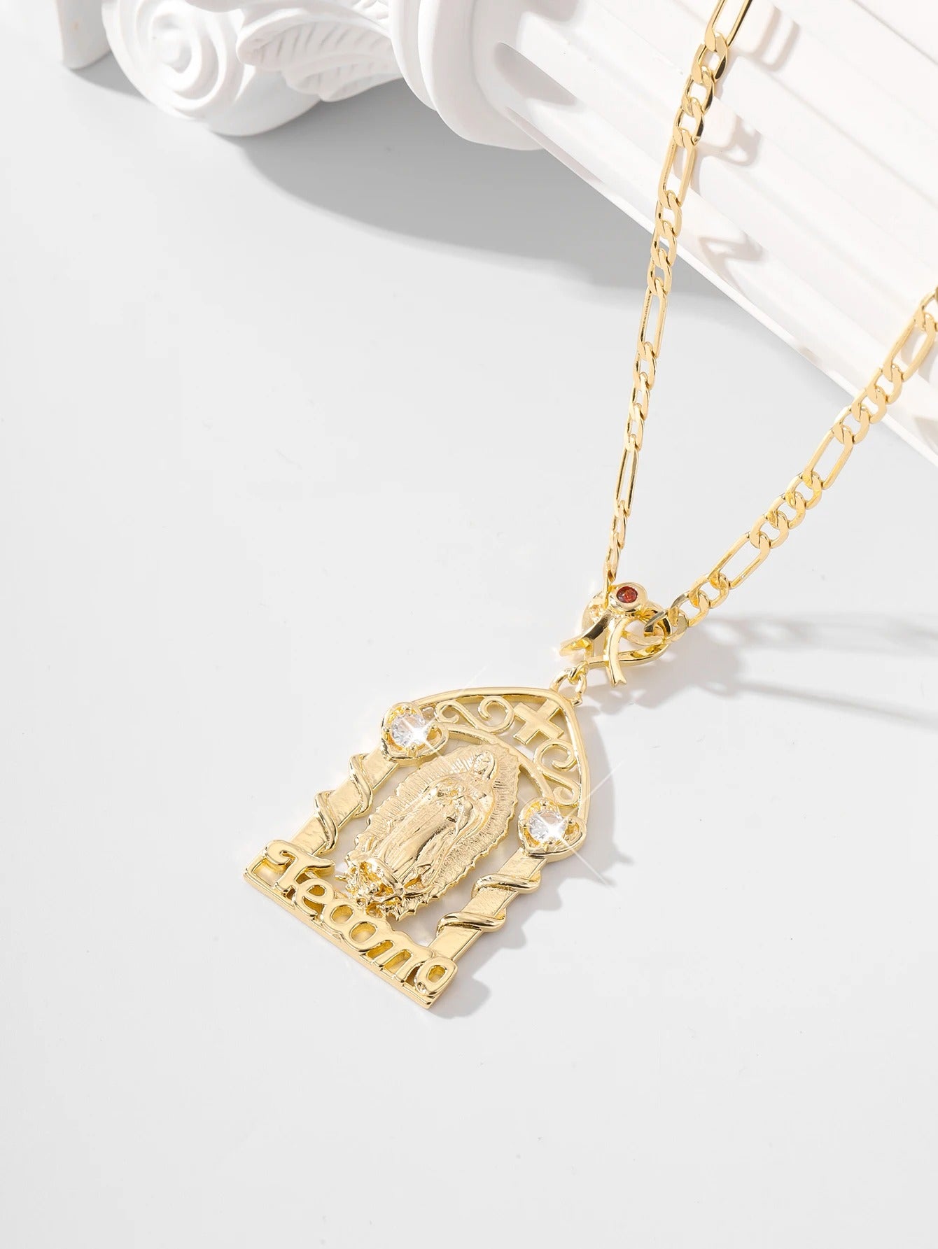 COLAR NOSSA SENHORA BANHADO EM OURO 18K - GARGSI898