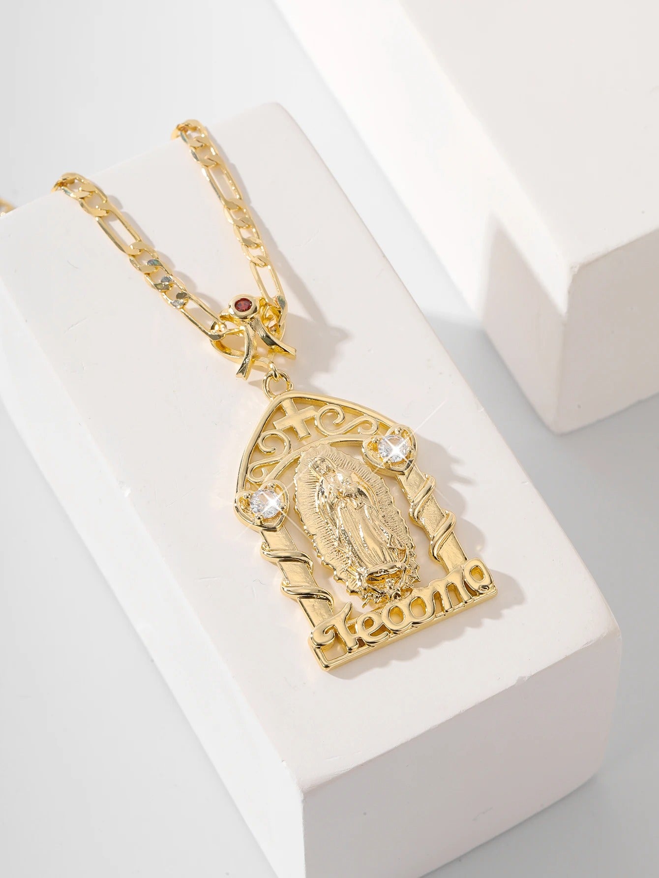 COLAR NOSSA SENHORA BANHADO EM OURO 18K - GARGSI898