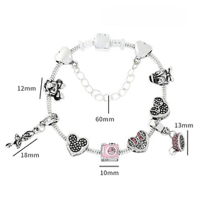 PULSEIRA PANDORA COM BERLOQUES CRAVEJADOS PRATA 925 - PUL1535