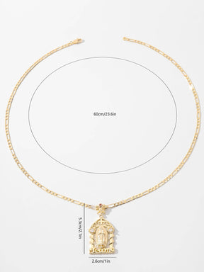 COLAR  NOSSA SENHORA BANHADO EM OURO 18K - GARGSI898