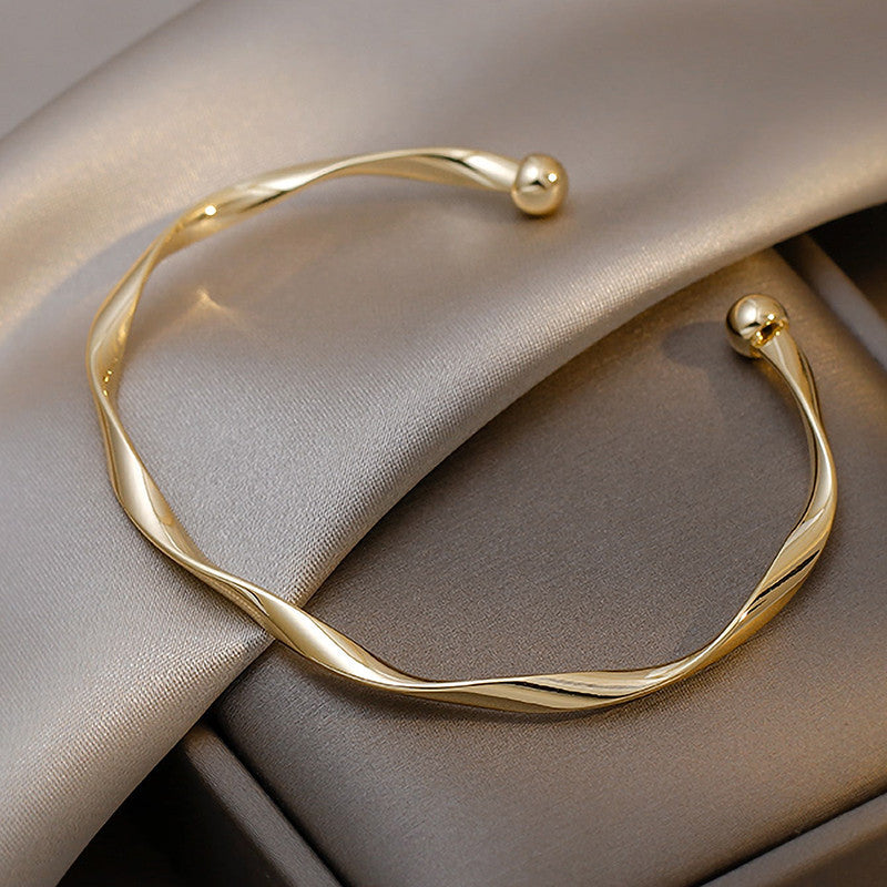 PULSEIRA BRACELETE BANHADA EM OURO 18K - PL342 - Menina Elegante