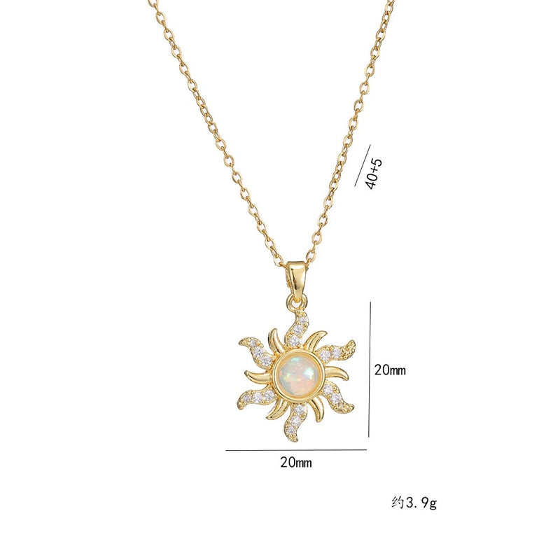 COLAR SOL CRAVEJADO BANHADO EM OURO 18K - GARG168