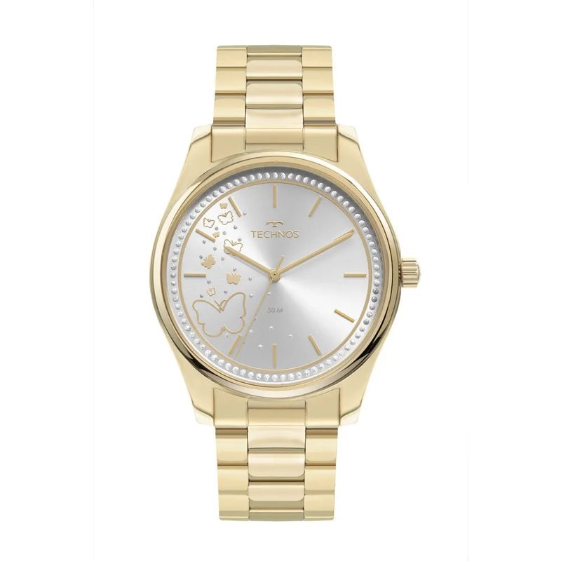 TELÓGIO TECHNOS FEMINO DOURADO - 2036MRQ/1K - Menina Elegante