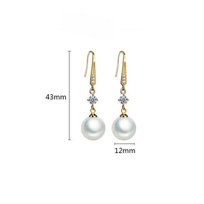 BRINCO PÉROLAS CRAVEJADAS BANHADO EM OURO 18K - BRSI269
