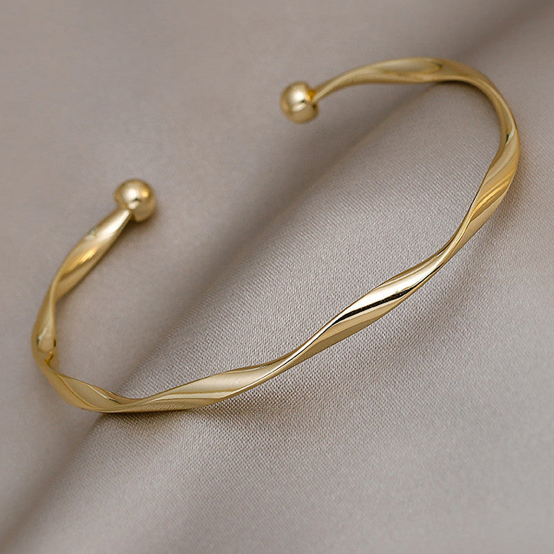 PULSEIRA BRACELETE BANHADA EM OURO 18K - PL342 - Menina Elegante