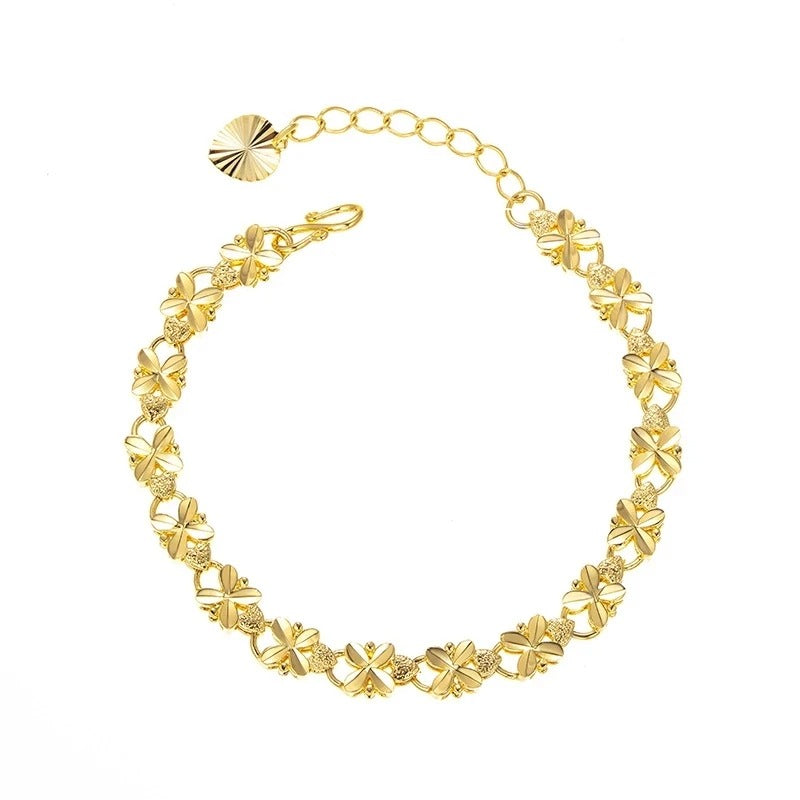 PULSEIRA FOLHAS BANHADA EM OURO 18K - PLSI032