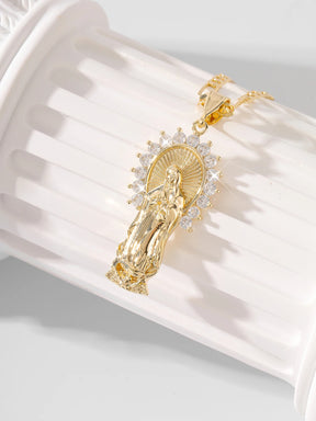 COLAR NOSSA SENHORA BANHADO EM OURO 18K - GARGSI548