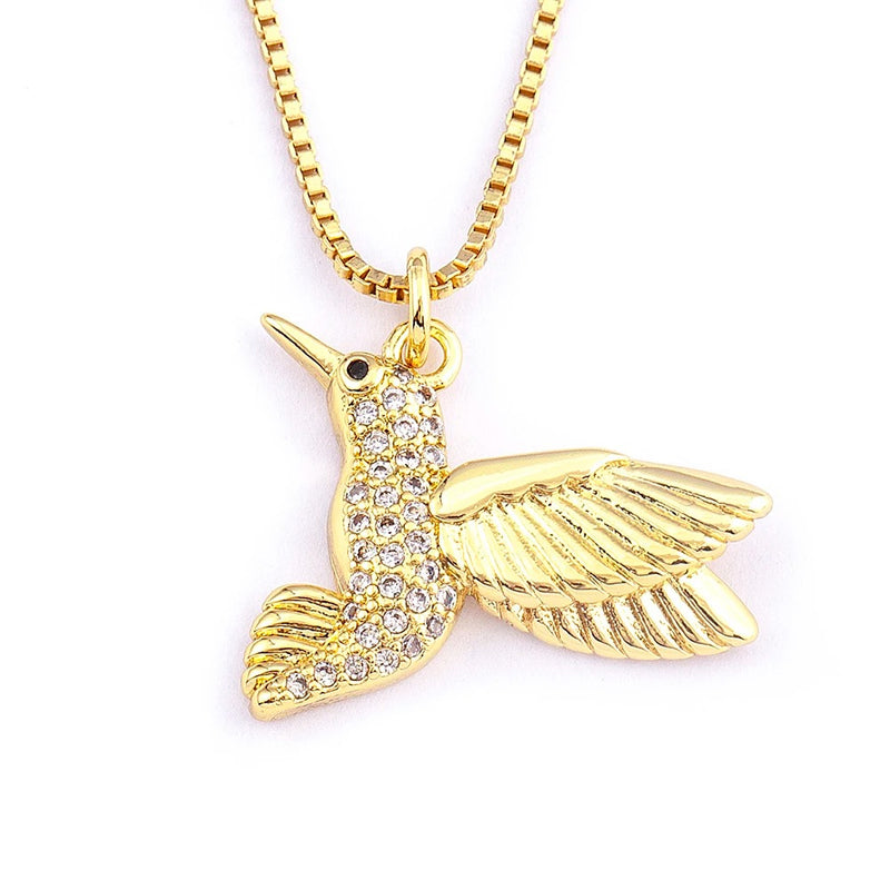 COLAR BEIJA-FLOR BANHADO EM OURO 18K - GARG1629