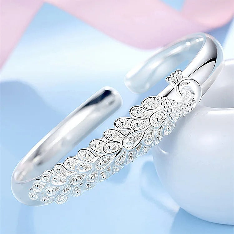 PULSEIRA BRACELETE PAVÃO PRATA 925 - PUL1517