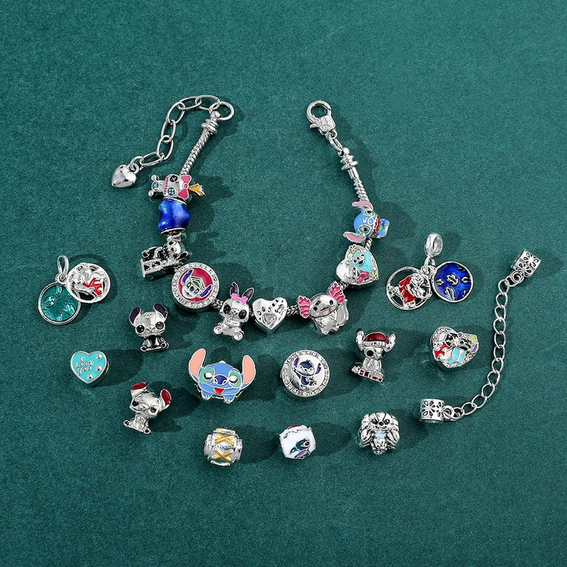 PULSEIRA PANDORA INFANTIL DISNEY COM BERLOQUES PERSONALIZÁVEIS PRATA 925 - PUL2444