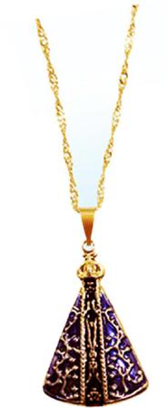 GARGANTILHA NOSSA SENHORA BANHADA EM OURO 18K - GARGSI0328 - Menina Elegante