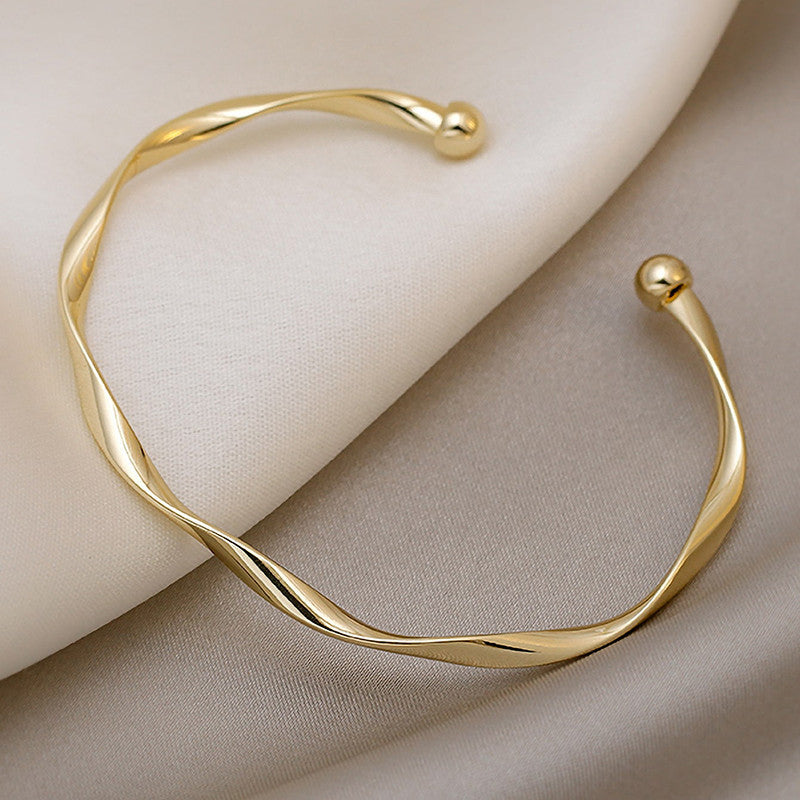 PULSEIRA BRACELETE BANHADA EM OURO 18K - PL342 - Menina Elegante