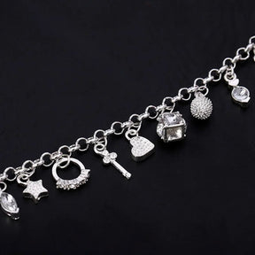PULSEIRA PANDORA COMPLETA COM BERLOQUES PRATA 925 - PUL244