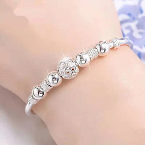 PULSEIRA BRACELETE BOLINHAS ADORNADAS PRATA 925 - PUL1510