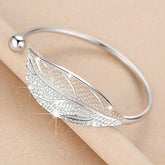 PULSEIRA BRACELETE FOLHA PRATA 925 - PUL6863