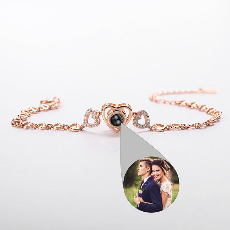 Heart™️ |PERSONALIZADO | PULSEIRA CRAVEJADA COM FOTO