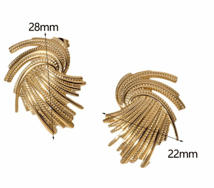 BRINCO ESPIRAL BANHADO EM OURO 18K - BRSI429