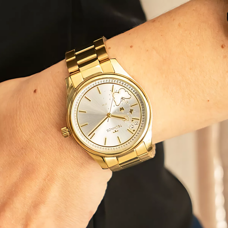 TELÓGIO TECHNOS FEMINO DOURADO - 2036MRQ/1K - Menina Elegante