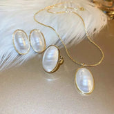 CONJUNTO PÉROLAS BANHADO EM OURO 18K - CONJ435