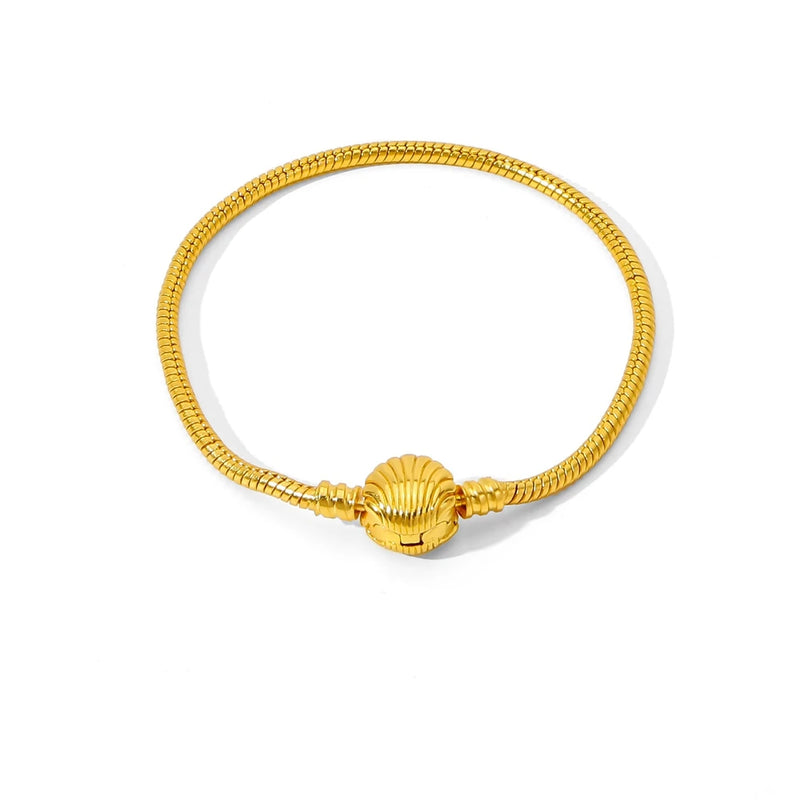 PULSEIRA PANDORA FECHO DESENHADO BANHADA EM OURO 18K - PL334