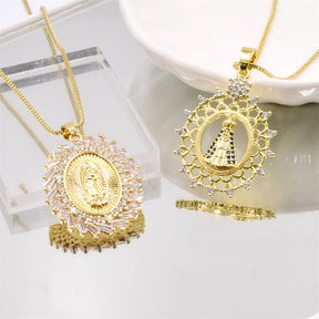COLAR NOSSA SENHORA BANHADO EM OURO 18K - GARGSI288
