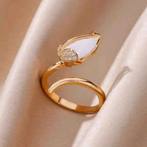 ANEL AJUSTÁVEL PRIMAVERA E NATUREZA BANHADOS EM OURO 18K ANF 678 - ANF 703 (DIVERSOS)