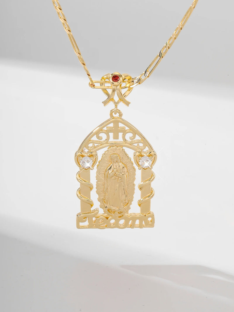 COLAR  NOSSA SENHORA BANHADO EM OURO 18K - GARGSI898