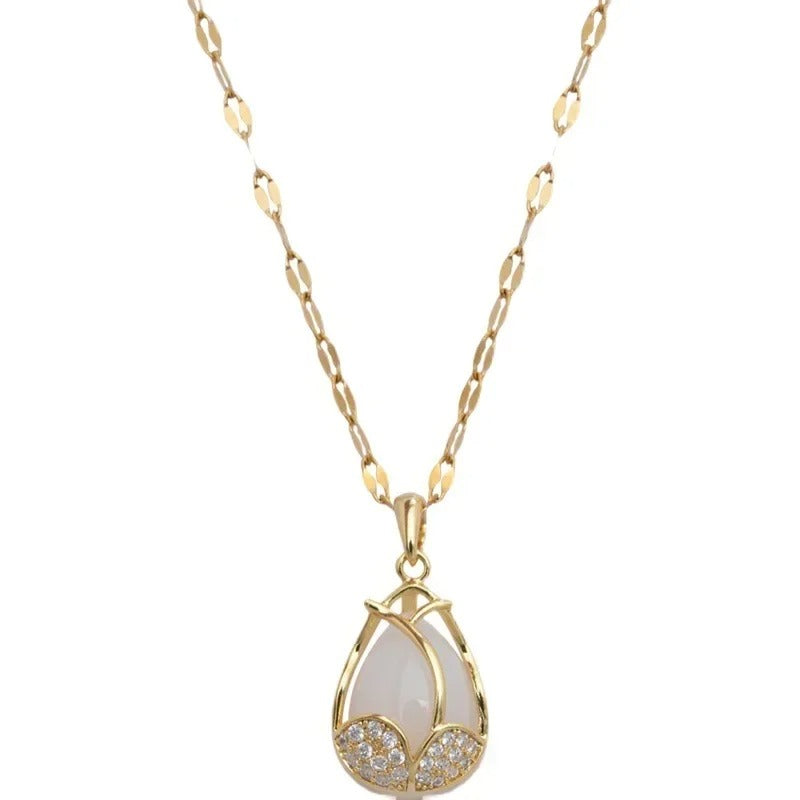 COLAR TULIPA BANHADO EM OURO 18K - GARG112