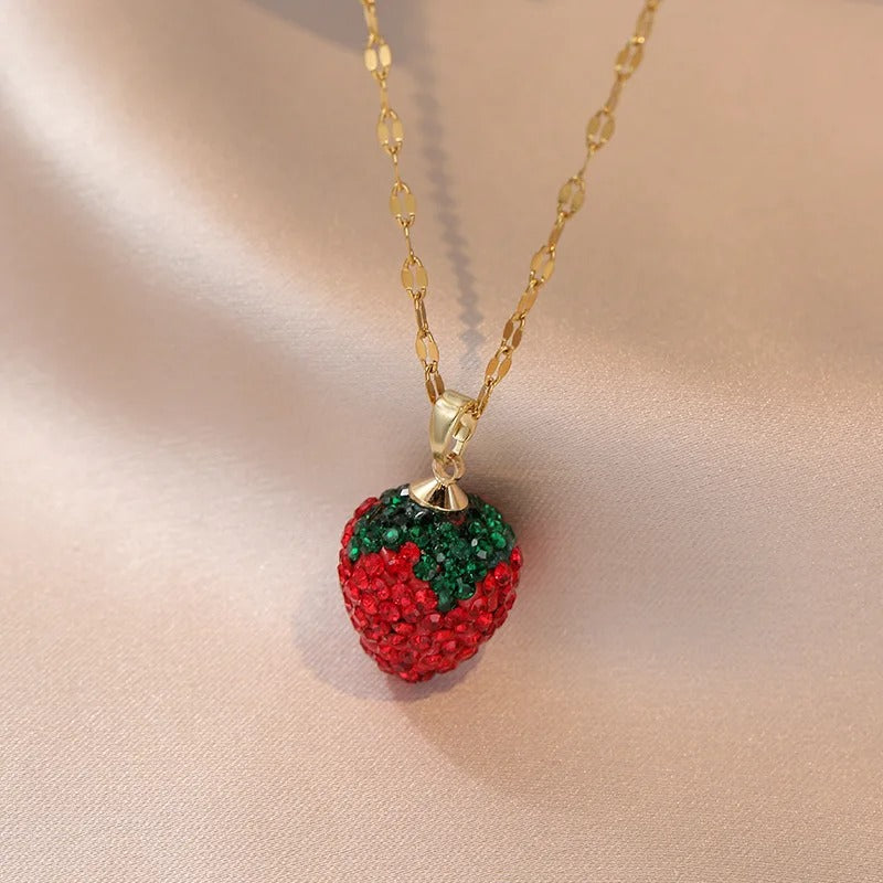 COLAR MORANGO BANHADO EM OURO 18K - GARG800