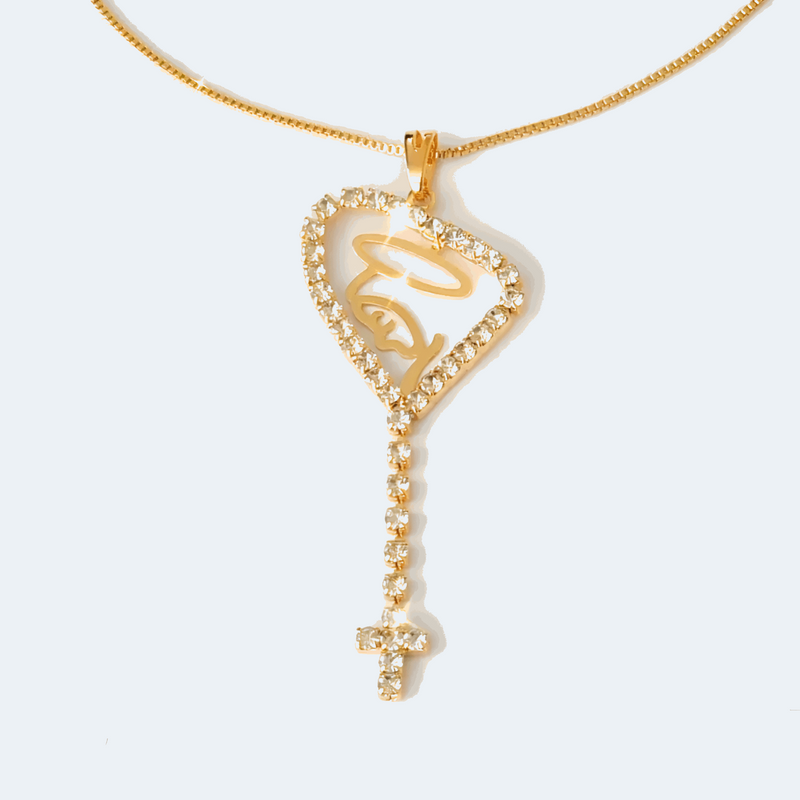 COLAR NOSSA SENHORA BANHADO EM OURO 18K - GARGSI234