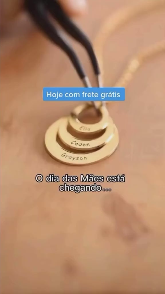 Vínculo Eterno™️ | COLAR PERSONALIZADO COM NOMES EM CAIXA COM ROSA ETERNA
