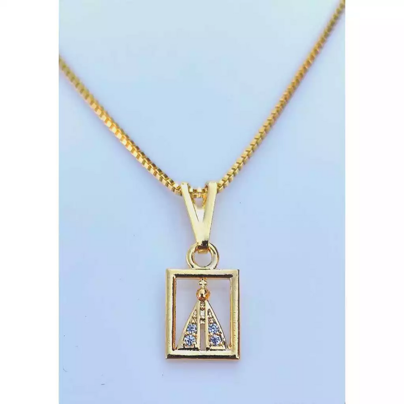 GARGANTILHA NOSSA SENHORA BANHADA EM OURO 18K - GARGSI0326 - Menina Elegante