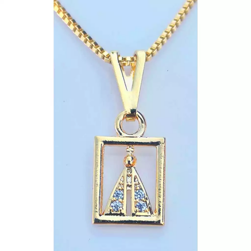 GARGANTILHA NOSSA SENHORA BANHADA EM OURO 18K - GARGSI0326 - Menina Elegante