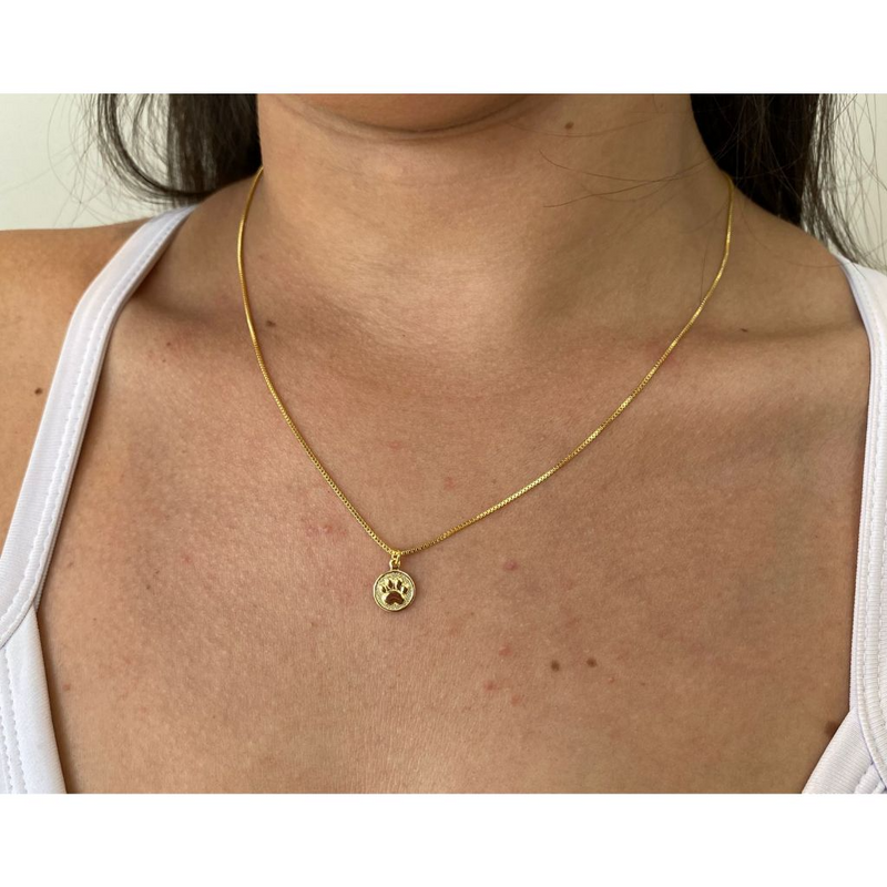 GARGANTILHA PATINHA BANHADA EM OURO 18K - GARGSI139 - Menina Elegante