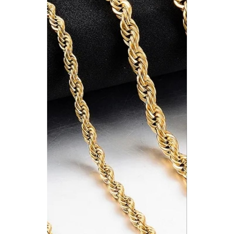 CORRENTE CORDÃO BAIANO 45+5CM BANHADA EM OURO 18K - COR669