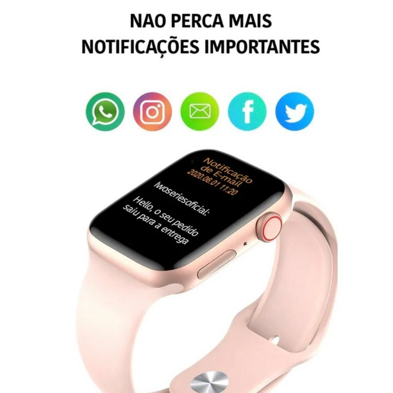 SMARTWATCH W59 PRO MINI GPS | NFC | AMOLED | ILHA DINÂMICA | 3 CORES