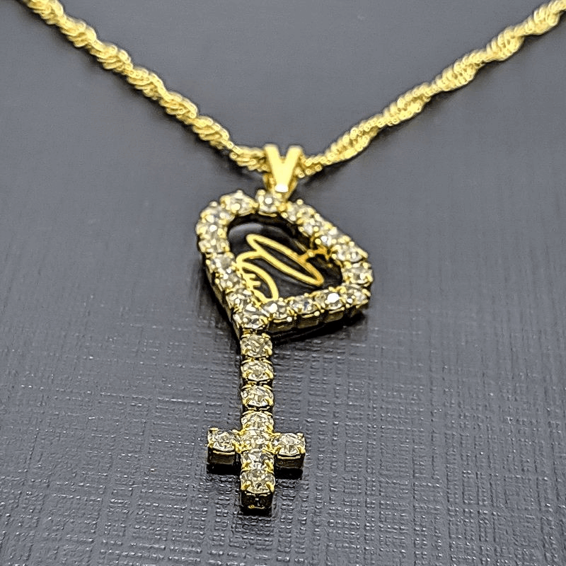 COLAR NOSSA SENHORA BANHADO EM OURO 18K - GARGSI234