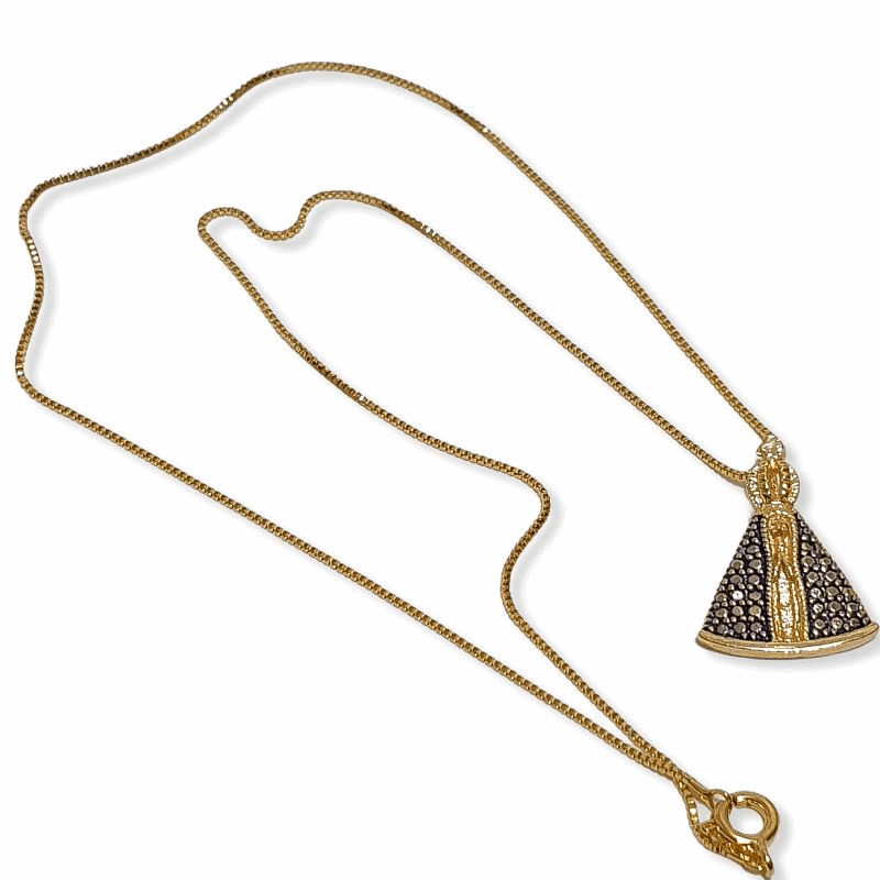 COLAR NOSSA SENHORA BANHADO EM OURO 18K - GARGSI239