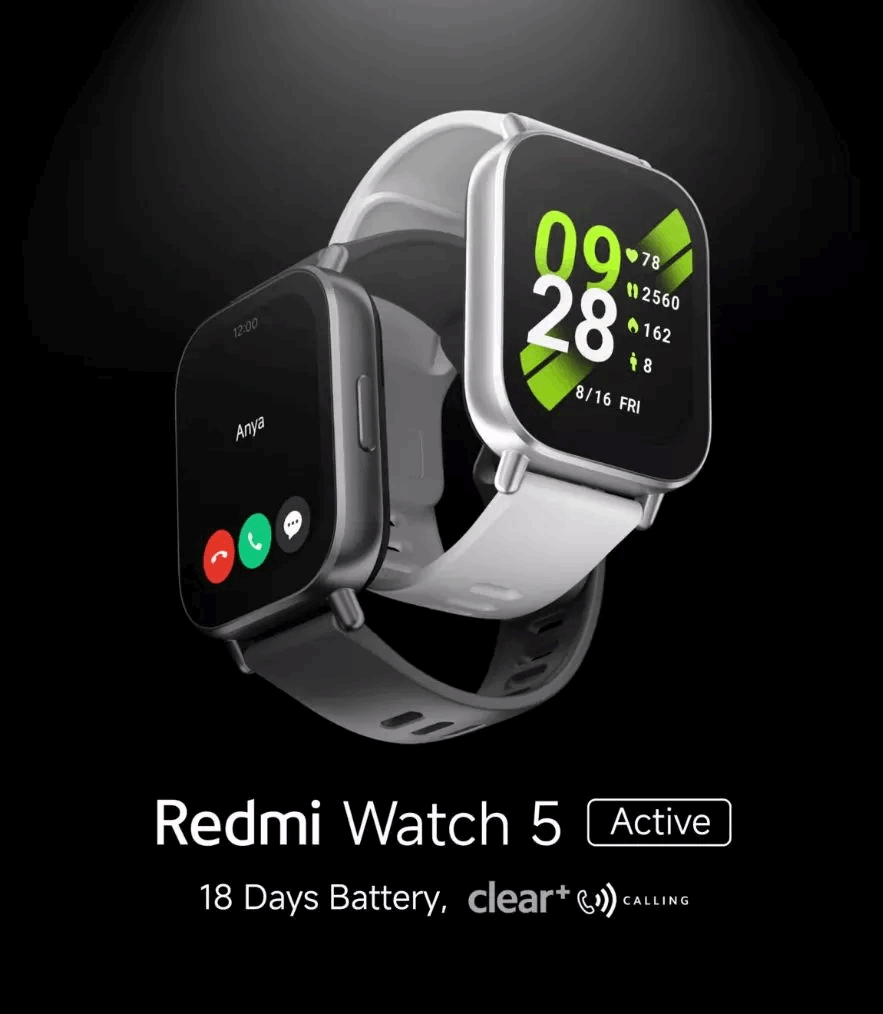 REDMI WATCH 5 ACTIVE HYPEROS ORIGINAL PRETO