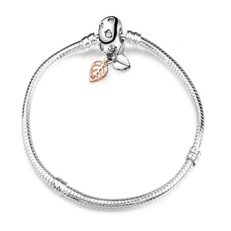 PULSEIRA PANDORA FOLHINHAS CRAVEJADA PRATA 925 - PUL1530