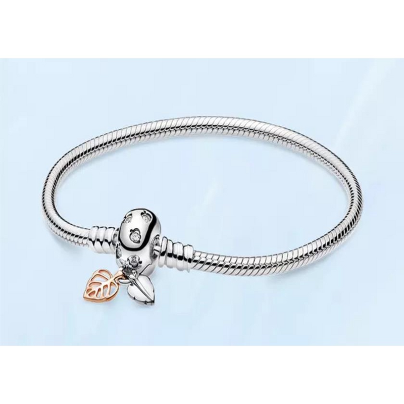 PULSEIRA PANDORA FOLHINHAS CRAVEJADA PRATA 925 - PUL1530