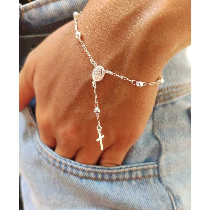 PULSEIRA NOSSA SENHORA PRATA 925 - PUL78