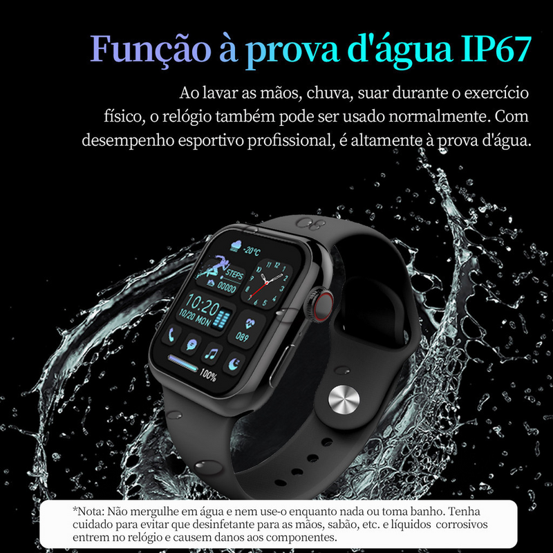 SMARTWATCH X9 PRO GPS | NFC | 120 ESPORTES | LIGAÇÕES | 4 CORES