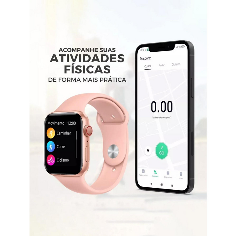 SMARTWATCH X9 PRO GPS | NFC | 120 ESPORTES | LIGAÇÕES | 4 CORES