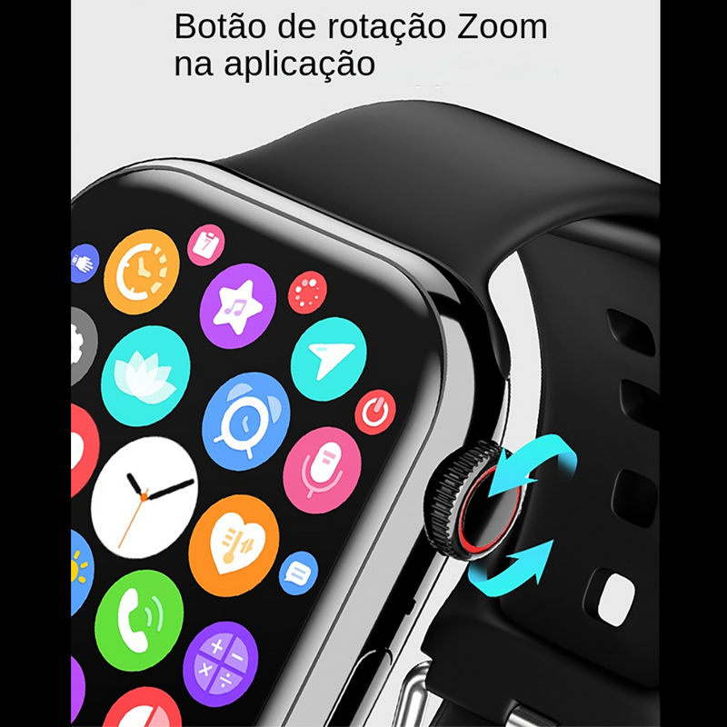 SMARTWATCH 9 PRO MAX 2 | CHAMADAS | TELA AMOLED | ASSISTENTE | 2 PULSEIRAS