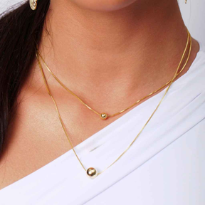 CONJUNTO ESFERAS BANHADO EM OURO 18K - CONJ830