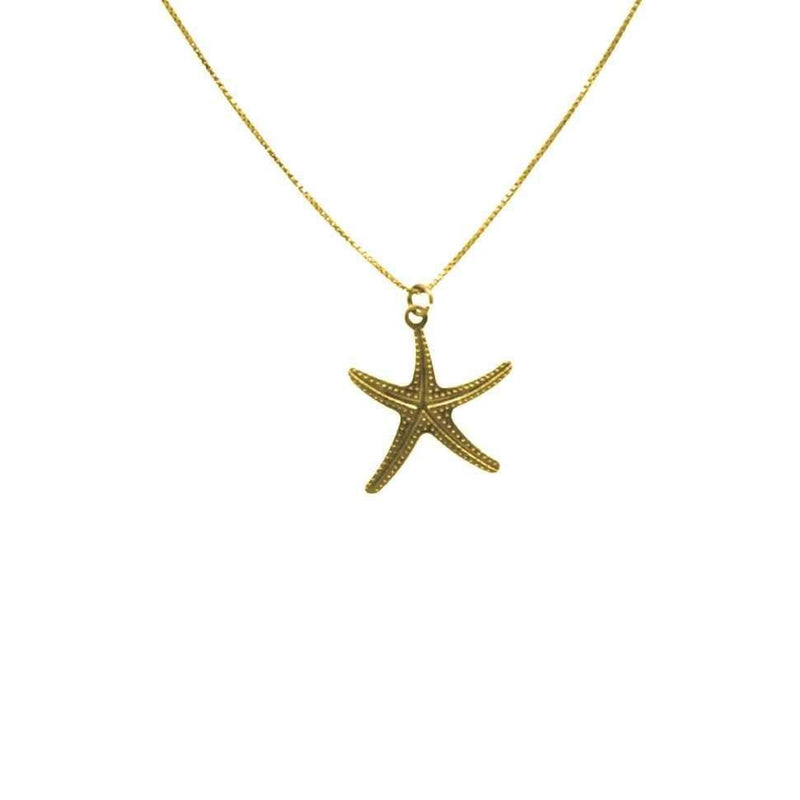 GARGANTILHA DUPLA CHOKER E ESTRELA DO MAR BANHADA EM OURO 18K - GARGSI12 - Menina Elegante